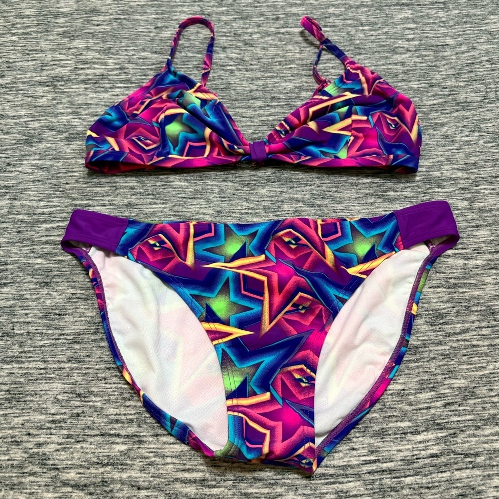 Fun Patterned Bikini Bathing Suit Size Ladies Small